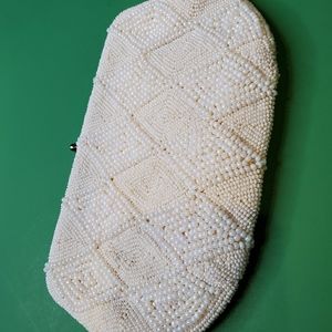 Vintage Charm beaded clutch